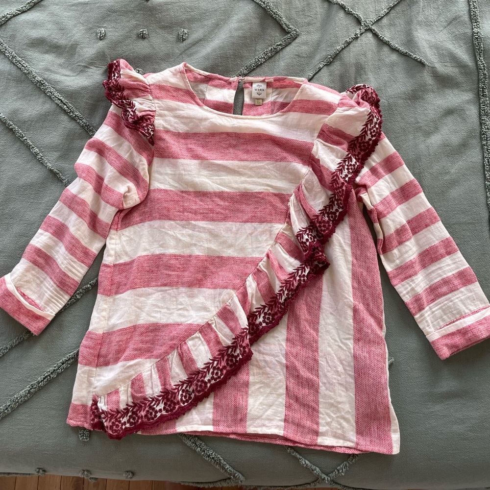 Anthropologie seen worn kept red Leona blouse